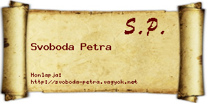 Svoboda Petra névjegykártya